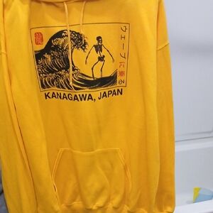 Kanagawa Japan Yellow Crewneck Sweater